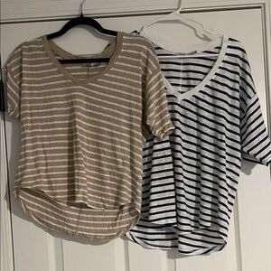 Faherty Striped V-Neck Linen T-Shirts Bundle